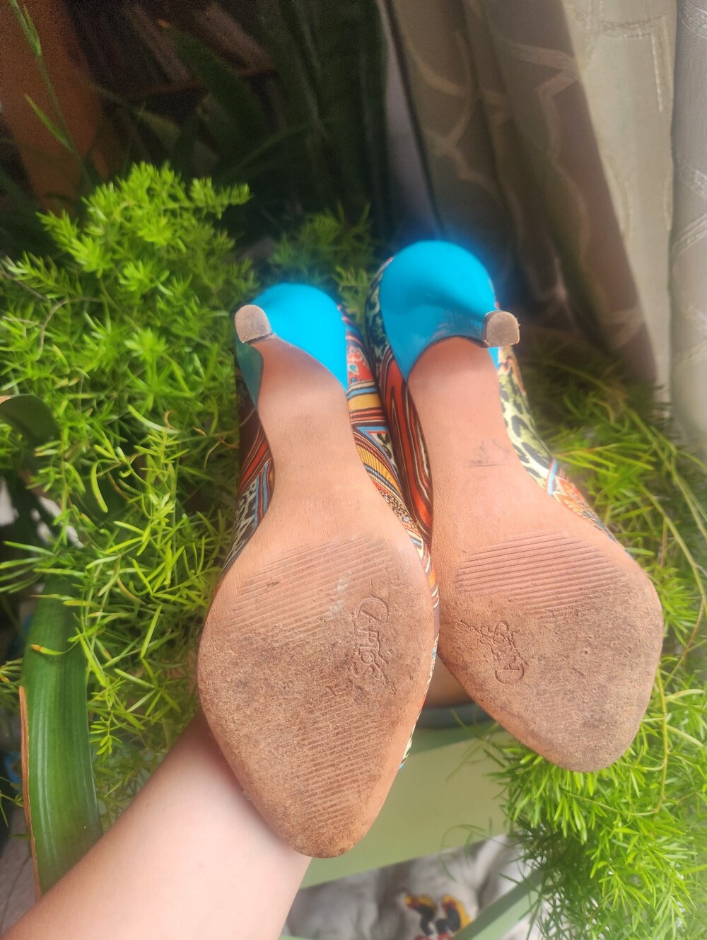 Carlos by Carlos Santana Multicolor Peep-Toe Heels - Picture 4 of 7